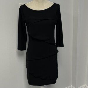 White House Black Market Women's Dress - Black - Ruffles - Size XS - EUC